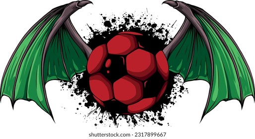 vector illustration of soccer ball isolated on white