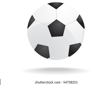 Vector illustration of soccer ball isolated on a white background