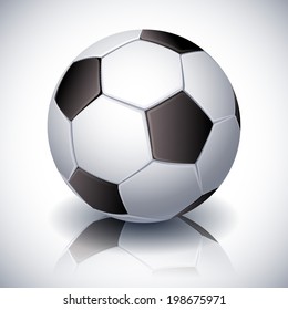 Ilustración del vector - balón de fútbol sobre fondo blanco