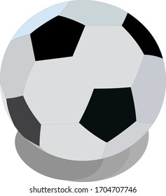 vector illustration of a soccer ball without background