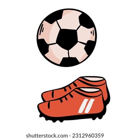 A vector illustration of soccer boots with studs for grip. Soccer boots. Football boots