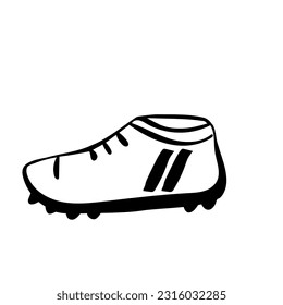 A vector illustration of soccer boots with studs for grip. Soccer boots. Football boots