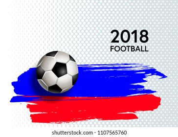 Vector illustration of a soccer cup. Football championship 2018.  Element for design poster, banner, card, flyer 