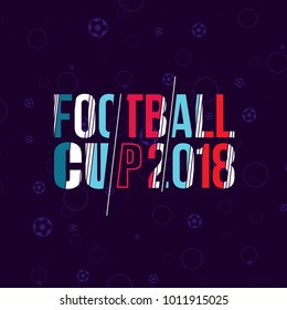 vector illustration. soccer cup on football 2018 in Russia. design elements for the soccer championship, Dynamic colorful stripes surround modern design. realistic isolated vector ball.