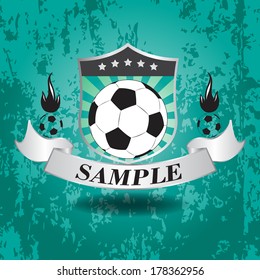 Vector illustration of soccer emblem icon