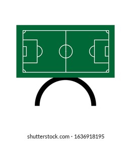 Vector illustration of a soccer field