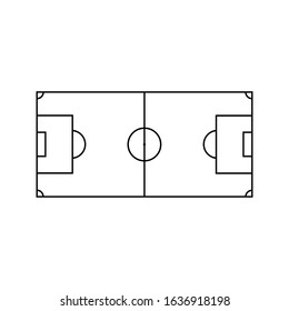 Vector illustration of a soccer field