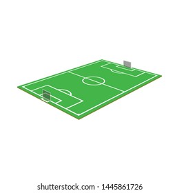 Vector illustration of soccer and field sign. Set of soccer and turf stock vector illustration.