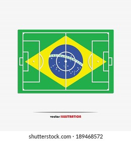 Vector illustration of soccer field for your design