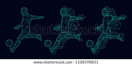 vector illustration soccer football player low-poly style concept portugal kits uniform colour 