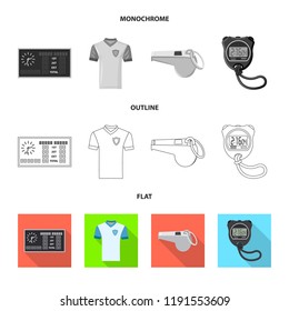 Vector illustration of soccer and gear icon. Collection of soccer and tournament stock vector illustration.