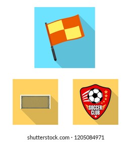 Vector illustration of soccer and gear logo. Collection of soccer and tournament stock vector illustration.