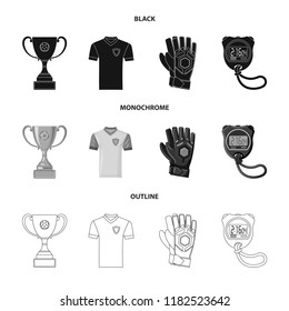 Vector illustration of soccer and gear symbol. Collection of soccer and tournament vector icon for stock.