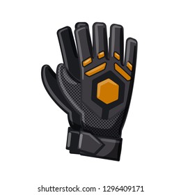Vector illustration of soccer gloves gear sign. Collection of soccer and tournament stock vector illustration.
