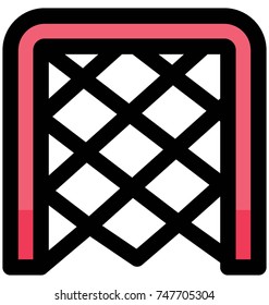 
Vector illustration of soccer goal or beach football goal icon
