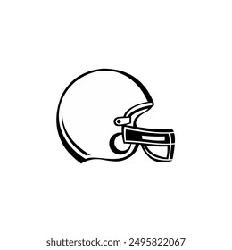 Vector illustration of a soccer helmet 