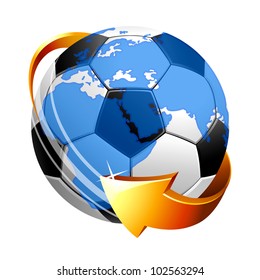 Vector illustration of soccer icon . Around the world .