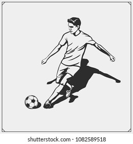 Vector illustration of soccer player.