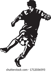 Vector illustration of a soccer player