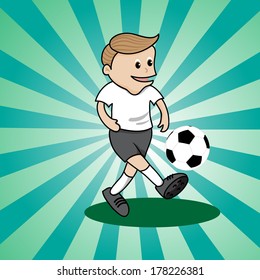 Vector illustration of soccer player