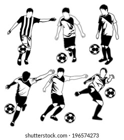 Vector illustration of  soccer  player