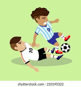 Vector illustration Soccer player