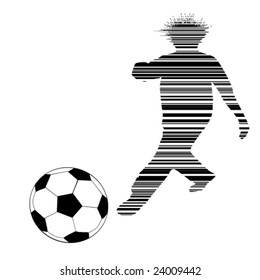vector illustration of soccer player