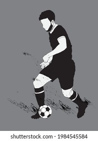 vector illustration Soccer Player Man