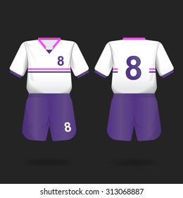 Vector illustration soccer player uniform design.