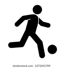 vector illustration of soccer players silhouette 