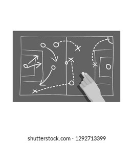 Vector illustration of soccer plays