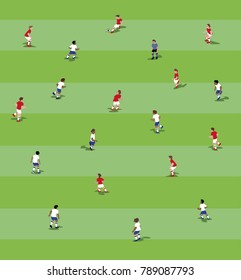 Vector illustration of Soccer positions in flat design.
