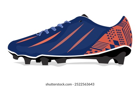 Vector illustration of soccer shoes, football boots icon on a white background flat style.