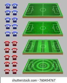 Vector illustration of soccer strategy graphic element