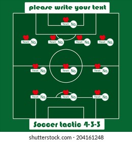 Vector illustration  Soccer tactic diagram Background 