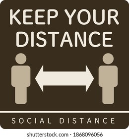 Vector illustration of social distance