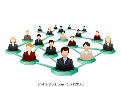 vector illustration of social human networking