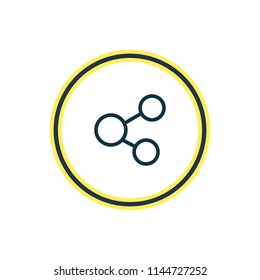 Vector illustration of social icon line. Beautiful application element also can be used as share icon element.
