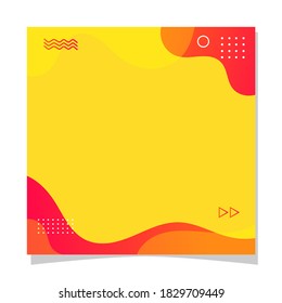 Ilustración vectorial del fondo de los medios sociales en color amarillo. Bien por tus medios sociales y publicaciones en la web.