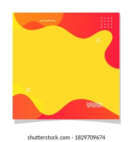 Vector illustration of social media background in yellow color. Good for your business website, prints, social media template promotions, invitations, etc.