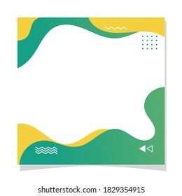 Vector illustration of Social Media Banner Template graphics. green color, great for social media template promotion.