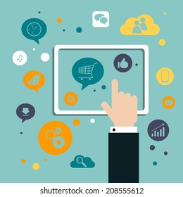 Vector Illustration of a Social Media Concept