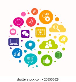 Vector Illustration of a Social Media Concept