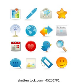 Vector illustration of social media icon set