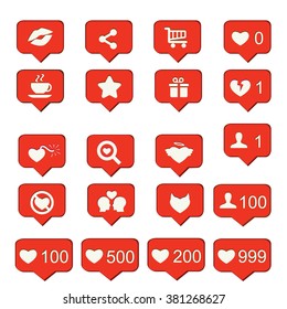 vector illustration / social media / icons and notifiers 