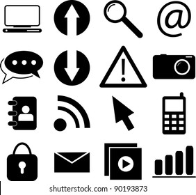 Vector illustration of social media icons.