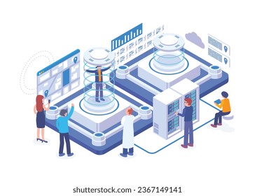 Vector illustration social media laboratory concept flat style