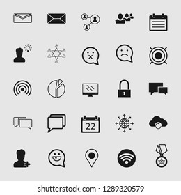 Vector illustration of social media and network icon set, EPS10.