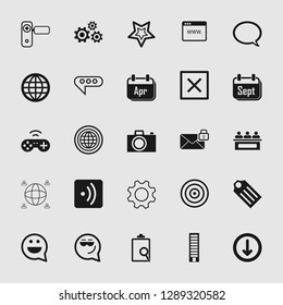 Vector illustration of social media and network icon set, EPS10.
