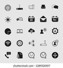 Vector illustration of social media and network icon set, EPS10.